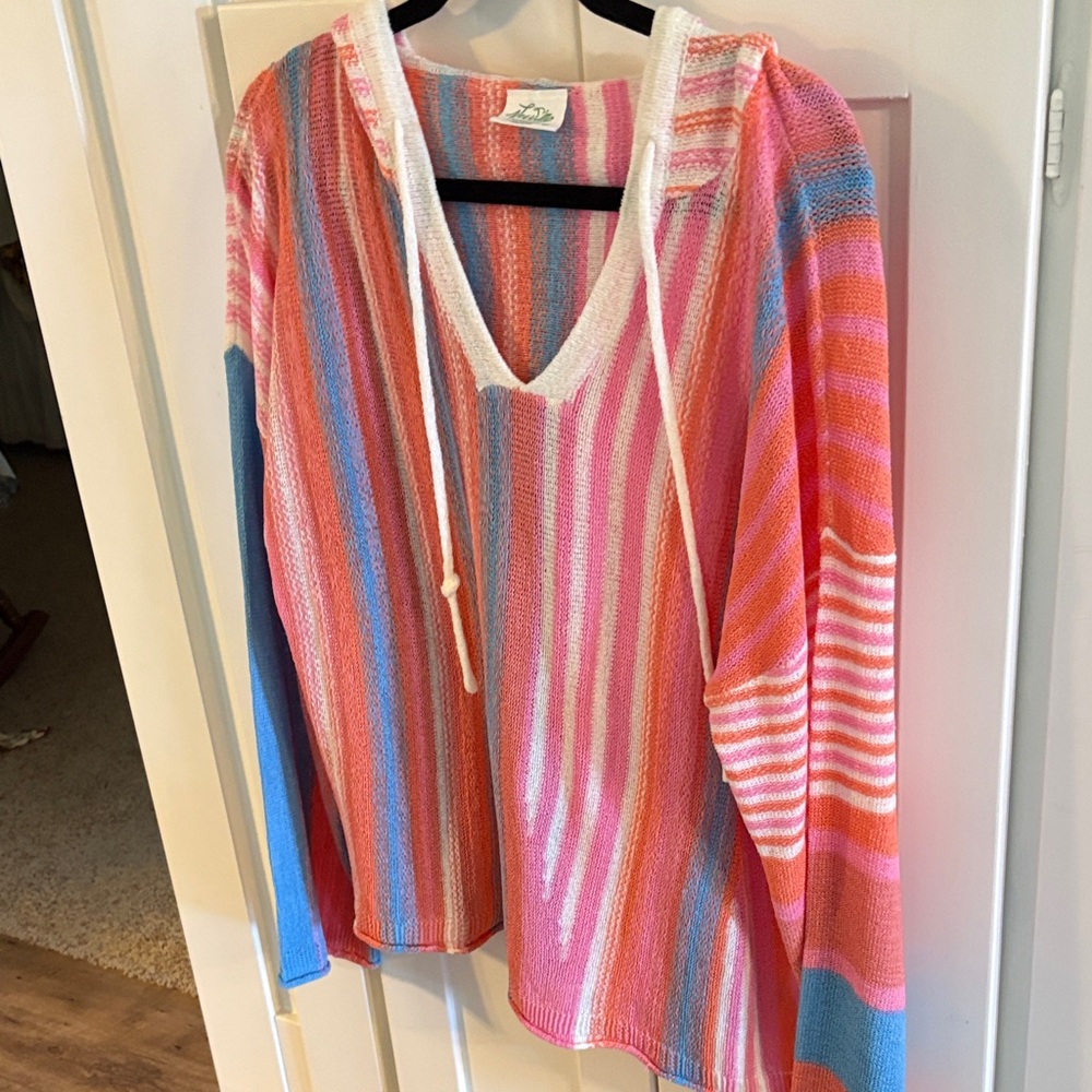 Striped Multicolor Hoodie Sweatshirt